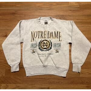 Vintage 90’s Notre Dame Fighting Irish Crewneck Sweatshirt Youth Kids Small 8-10
